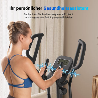 MERACH Heimtrainer Crosstrainer: Leise, Magnetisch, App, 8 Stufen, 160KG Kapazitätl