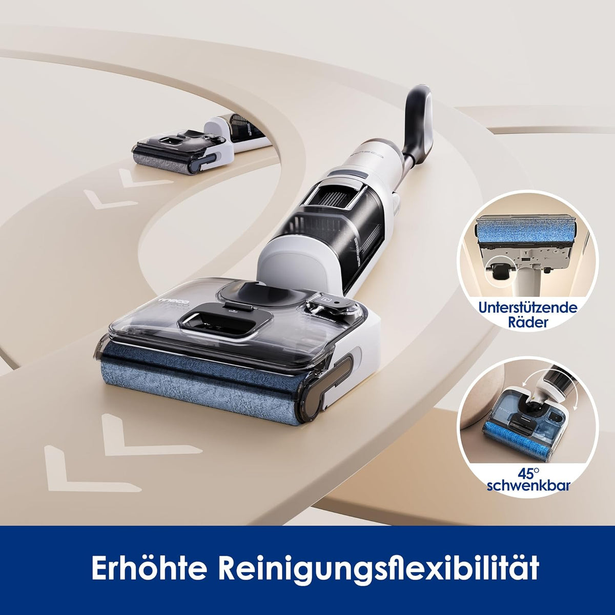 Tineco S6, 70°C Selbstreinigung, Flachdesign, 40 Min Laufzeitf
