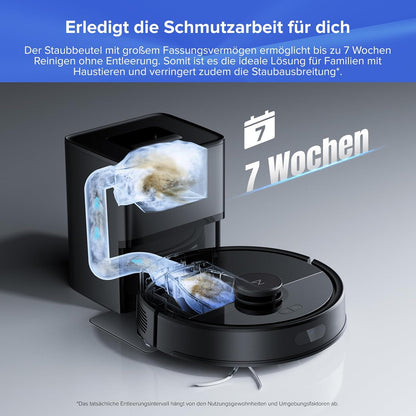 roborock Q7 L5+ Saugroboter Wischfunktion, Auto-Entleerung, 8000 Pa, LiDAR-Navigationd