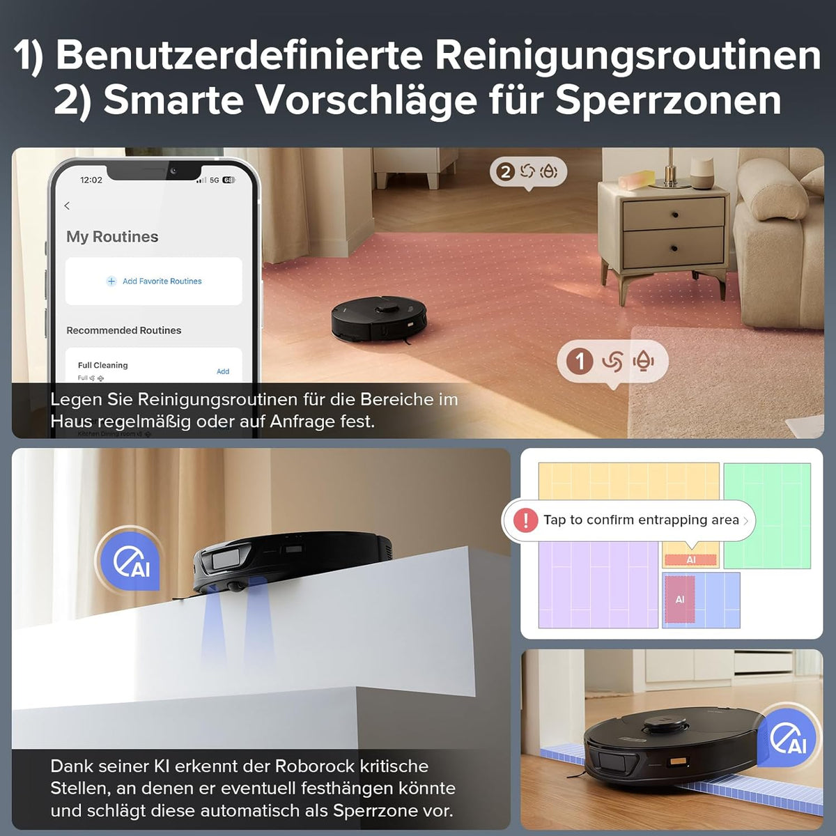 Roborock S7 Max Ultra, 5500 Pa, Selbstreinigung & App-Steuerungf
