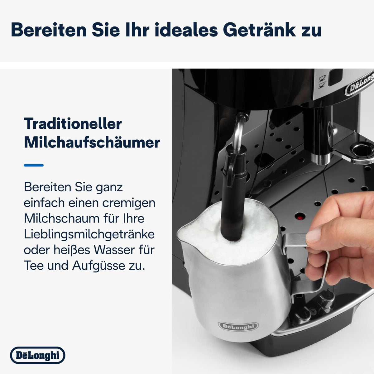 De'Longhi Magnifica S ECAM 22.110.B: Voller Kaffeegenuss auf Knopfdruck mit Milchschaum-Düsed