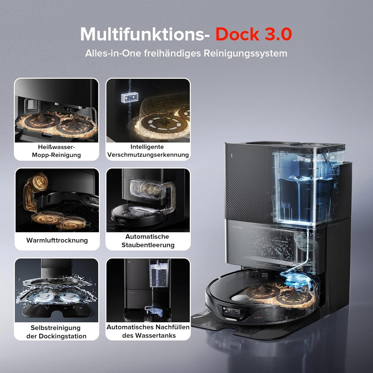 Roborock Qrevo Slim Saugroboter: Ultraflach, 11.000Pa, StarSight Navigation, 8-in-1 Dockd