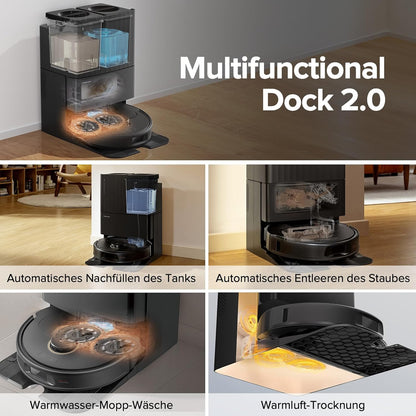 Roborock Qrevo Pro Set, 7000 Pa, FlexiArm™, 60 °C Moppreinigungf