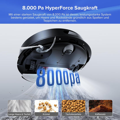roborock Q7 L5+ Saugroboter Wischfunktion, Auto-Entleerung, 8000 Pa, LiDAR-Navigationd