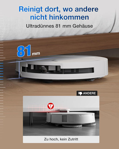 ECOVACS DEEBOT T50 Omni Saugroboter: 15.000 Pa, Heisswasser-Wischfunktion mit All-in-One Stationd