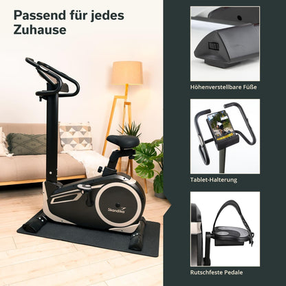 Skandika Morpheus: Ergometer mit App‑Steuerung, Pulsgurt und Tablethalterl