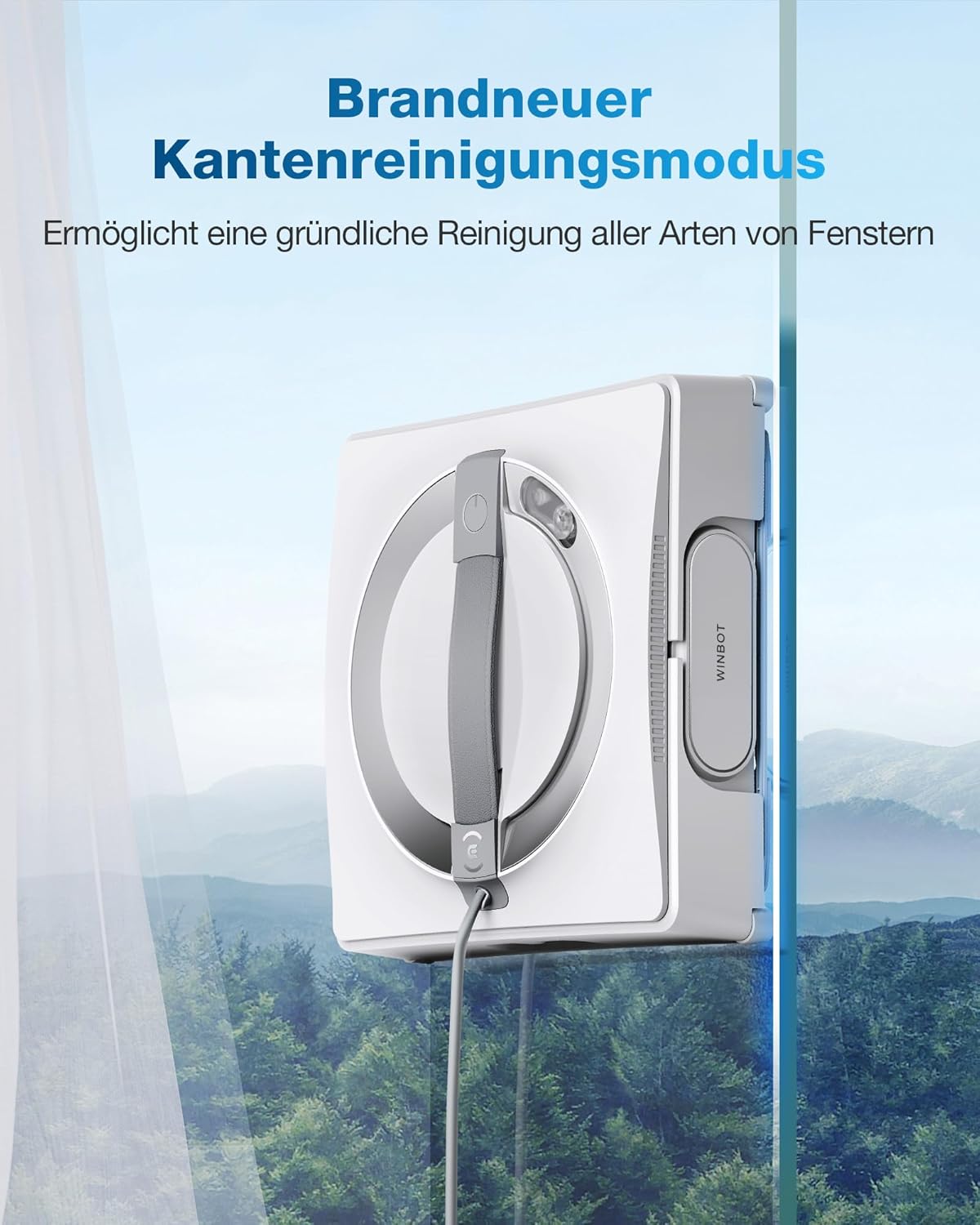 ECOVACS WINBOT W2 Intelligenter Fensterputzroboter mit Dreifachdüsen & 10-Stufen-Schutzd