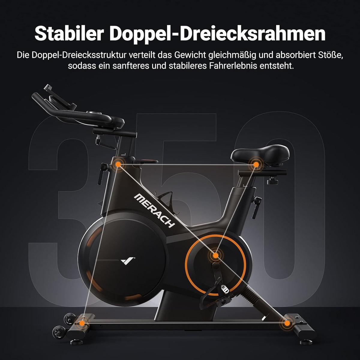 MERACH Heimtrainer: Leises Magnetrad mit App-Steuerungl