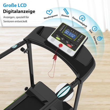 CIIHI Senioren Laufband: Heimtrainer mit extra langen Handläufen für Seniorenl