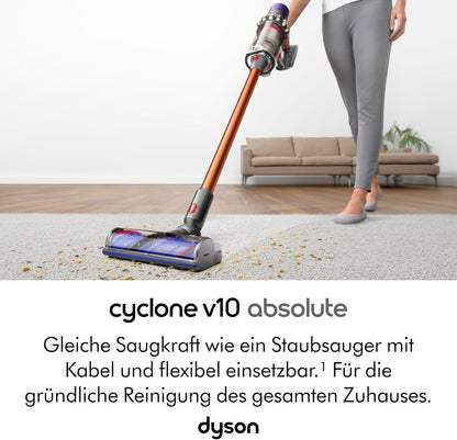 Dyson V10 Absolute Kabelloser Staubsauger: Leistungsstark, Vielseitig, Haar-Entwirrend, für Jedes Zuhaused