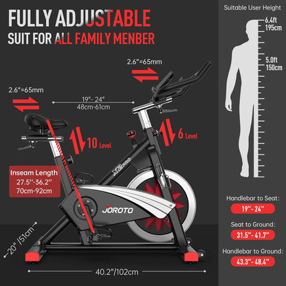 JOROTO X2: Leises Heimtrainer-Ergometer mit LCD-Monitorl