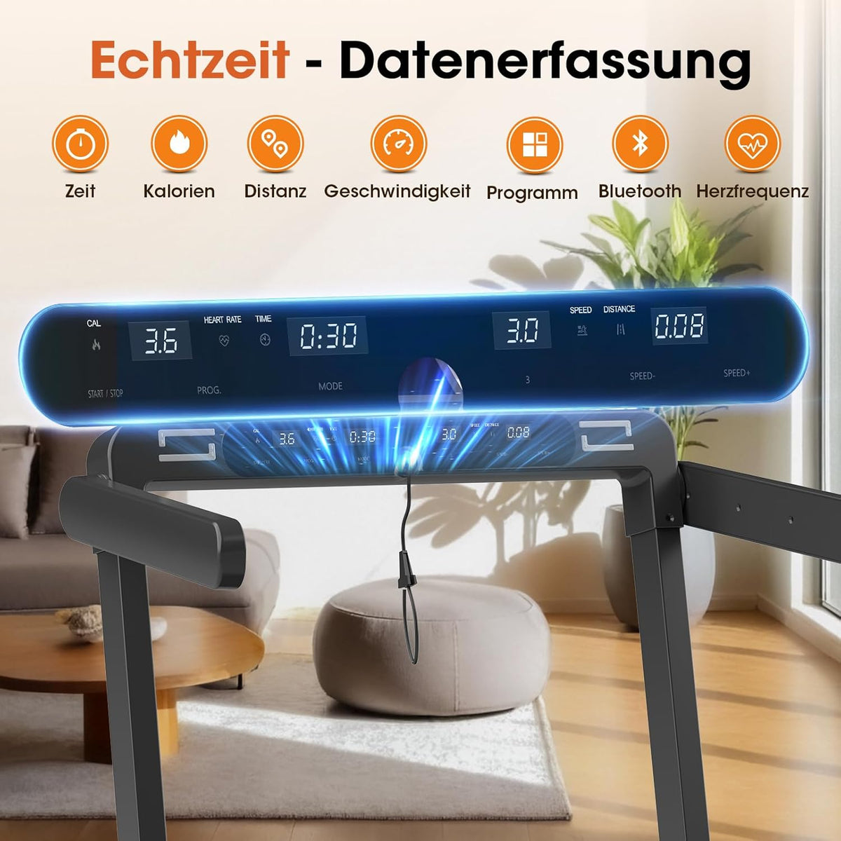 VANNECT Faltbares Laufband: Walking Pad mit Steigung für Zuhausel