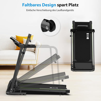 CIIHI Senioren Laufband: Heimtrainer mit extra langen Handläufen für Seniorenl
