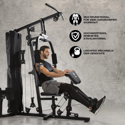 FitEngine Kraftstation: Komplettes Home Gym mit 67 kg Gewichtenl