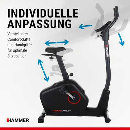 Hammer Cardio XT6/XT7 Ergometer Heimtrainer Fahrrad mit Bluetooth & Appl
