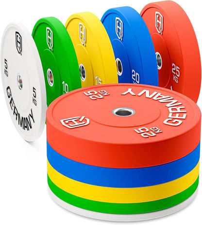 HQ Germany Premium Bumper Plates: 50mm Hantelscheiben Setl
