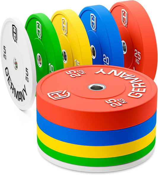 HQ Germany Premium Bumper Plates: 50mm Hantelscheiben Setl