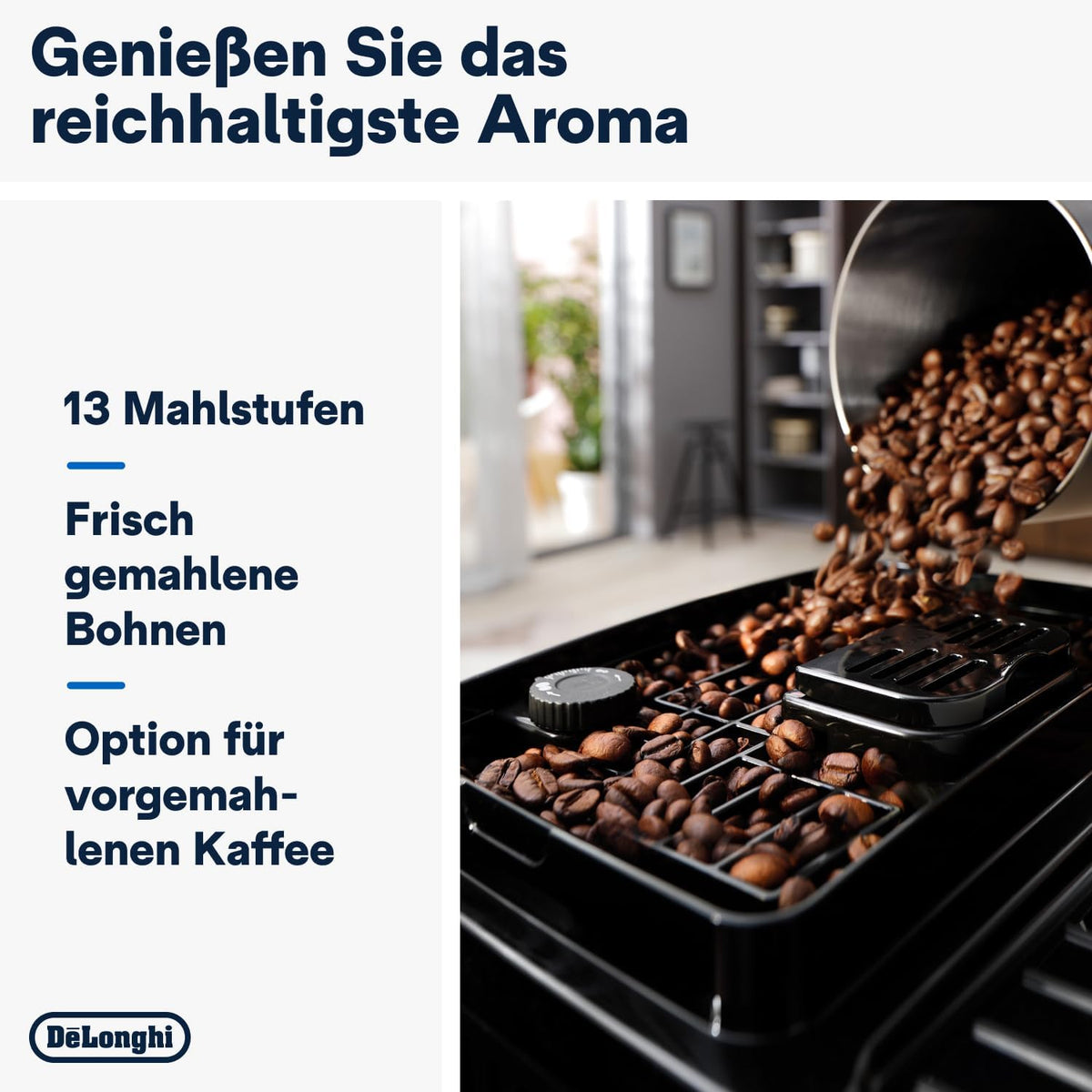 De'Longhi Magnifica Start ECAM222.60.BG Kaffeevollautomat, LatteCrema Milchsystem, Soft-Touch Bedienfeld, x2-Funktiond