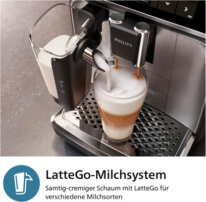 Philips 3300 Kaffeevollautomat LatteGo: Cremiger Milchschaum, Leise, Einfachste Reinigungd