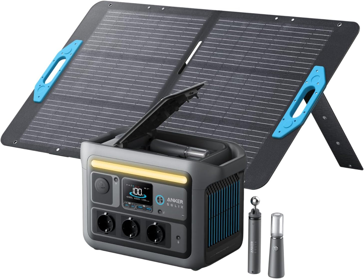 Anker SOLIX C800 Plus Powerstation 768Wh, 1200W (1600W Peak), mit 100W Solarpanelf