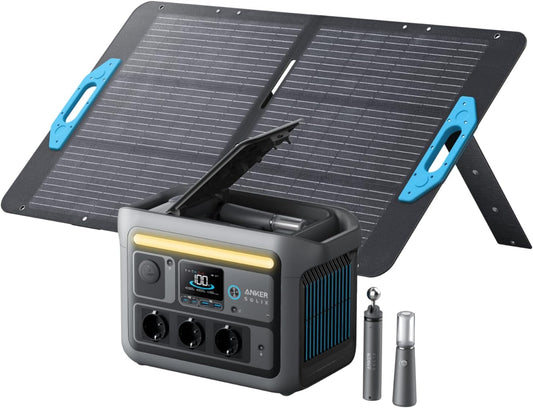 Anker SOLIX C800 Plus Powerstation 768Wh, 1200W (1600W Peak), mit 100W Solarpanelf