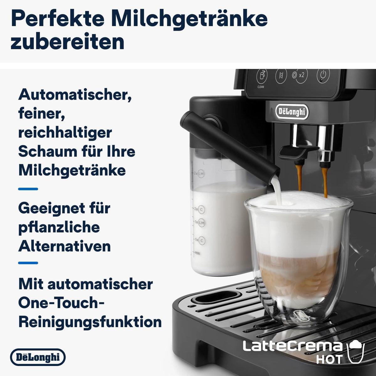 De'Longhi Magnifica Start ECAM222.60.BG Kaffeevollautomat, LatteCrema Milchsystem, Soft-Touch Bedienfeld, x2-Funktiond
