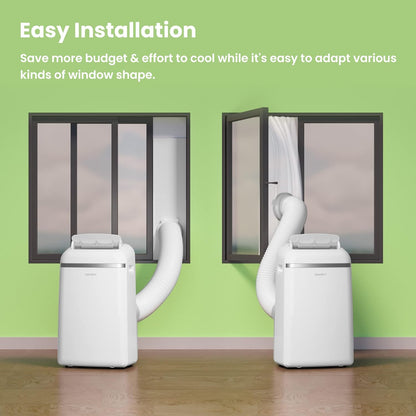 Comfee Mobiles Klimagerät Pro 10000 BTU 3-in-1: Effiziente Raumkühlung, Entfeuchtung, Ventilationd