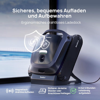 Beatbot AquaSense 2 Akku Poolroboter, Boden & Wand, Wasserlinie doppelt, bis 300㎡, Midnight Bluef