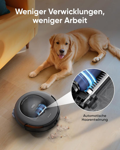 Eufy Omni C20, 7.000Pa, All-in-One-Station, Auto-Entleerung & -Reinigung, 8,5 cm, mit Wischfunktionf
