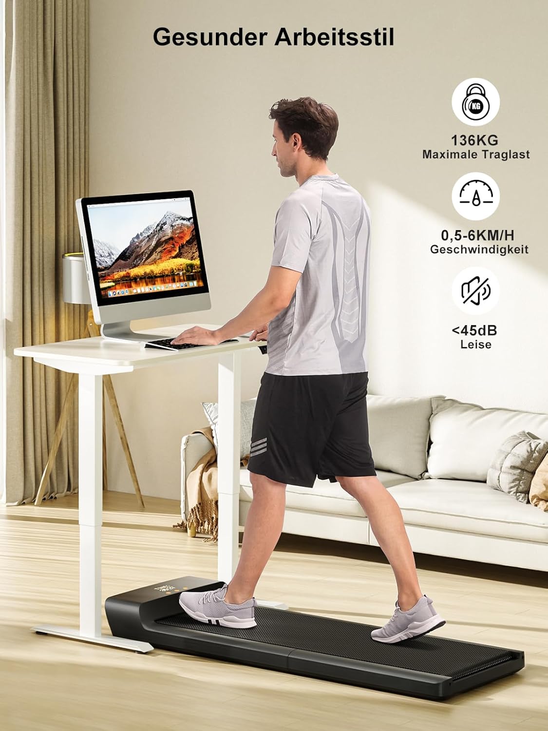 Kingsmith Klappbares Laufband: Für Büro & Zuhause mit LED‑Display & Appl