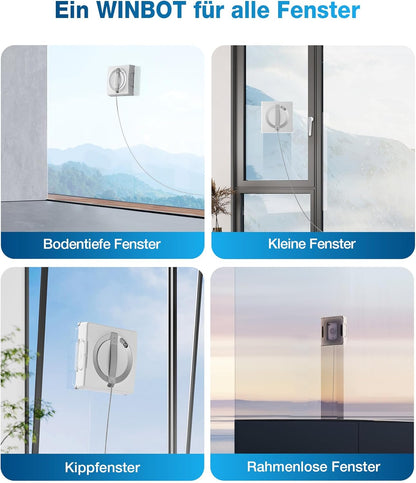 ECOVACS WINBOT W2 Intelligenter Fensterputzroboter mit Dreifachdüsen & 10-Stufen-Schutzd