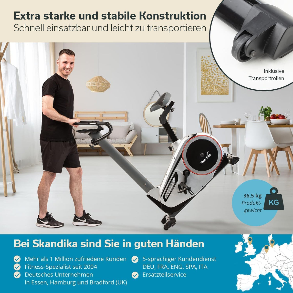 Skandika Morpheus: Ergometer mit 12 kg Schwungmassel