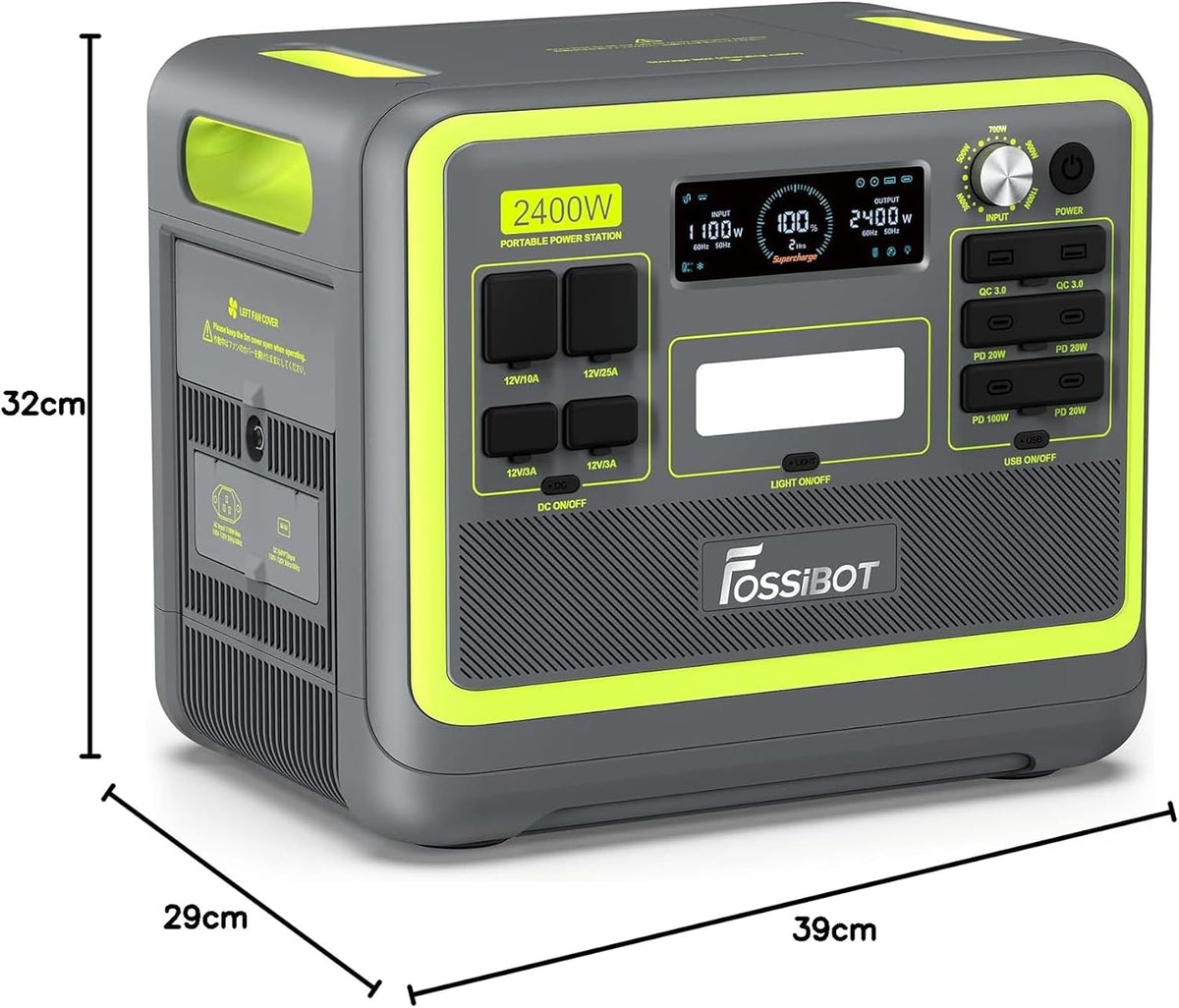 FOSSiBOT F2400 Powerstation 2048Wh, 2400W (4800W Peak), 3 AC Ausgängef