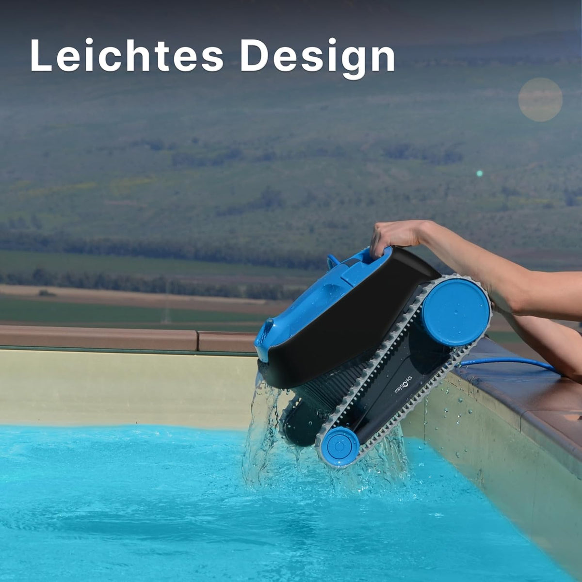 Dolphin Nautilus CC Poolroboter mit Kabel, Boden- und Wandreinigung, energiesparend, für Einbaupools bis 10 mf