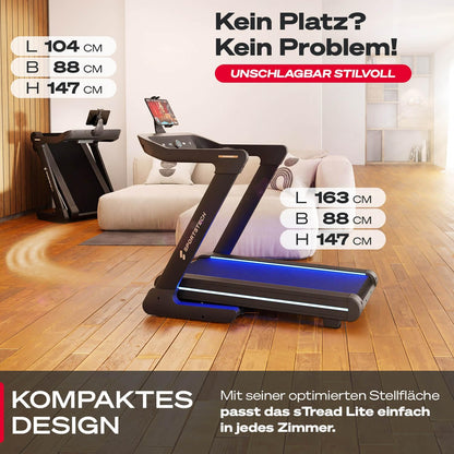 Sportstech sTread Pro/Lite: Klappbares Laufband, 20 km/h, 17 % Steigungl