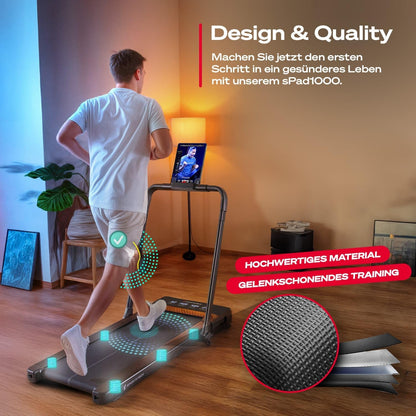 Sportstech sPad500 Laufband: Faltbar mit Steigung für Zuhausel