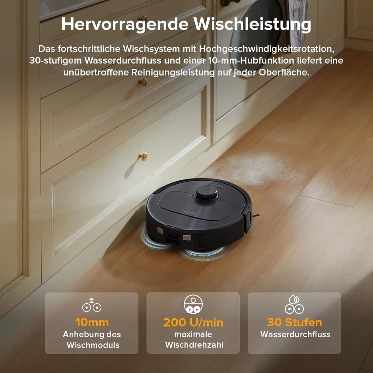 roborock Qrevo Saugroboter: 8000Pa Saugkraft, Hebemopp, All-in-One Dockd