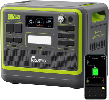 FOSSiBOT F2400 Powerstation 2048Wh, 2400W (4800W Peak), 3 AC Ausgängef