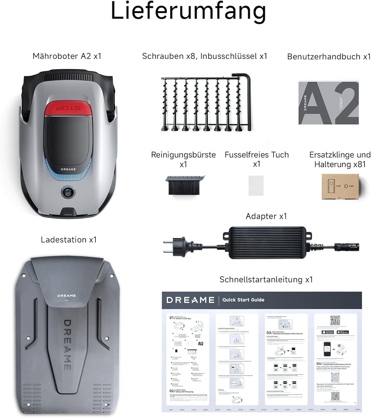 DREAME A2 Mähroboter 3000 m², Dual-Fusion & OmniSensef