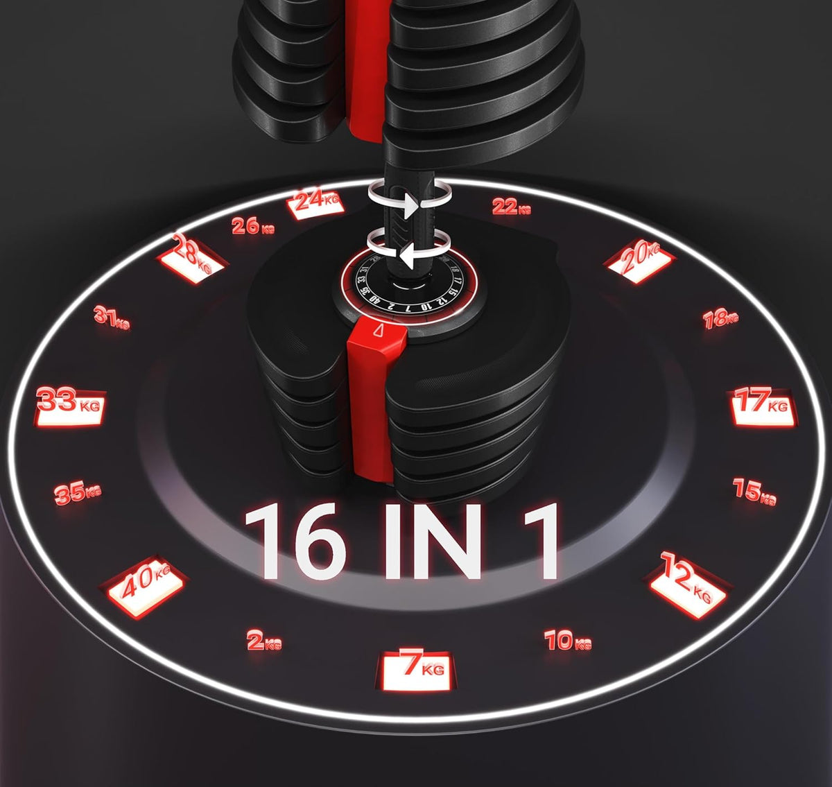 Yaheetech Verstellbare Hantel: 12/16‑in‑1 Schnellverstellung fürs Home‑Gyml