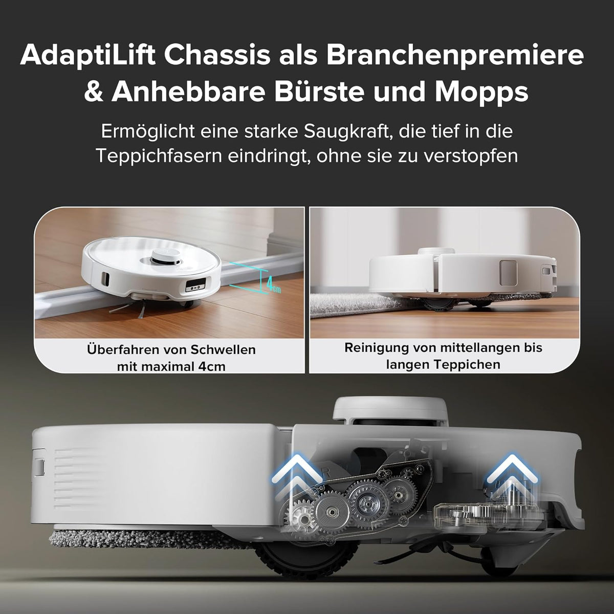 Roborock Qrevo Curv, 18,500Pa, Hebemopp, 75°C Wäsche, Anti-Tangle, Sprachsteuerungf