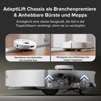 Roborock Qrevo Curv, 18,500Pa, Hebemopp, 75°C Wäsche, Anti-Tangle, Sprachsteuerungf