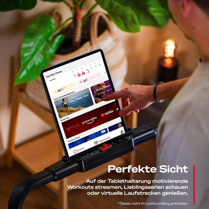 Sportstech sPad500 Laufband: Faltbar mit Steigung für Zuhausel