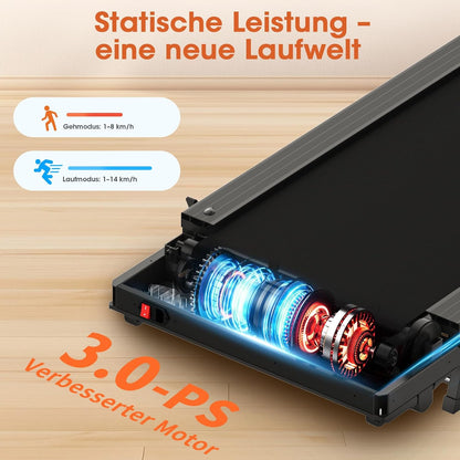 VANNECT Faltbares Laufband: Walking Pad mit Steigung für Zuhausel