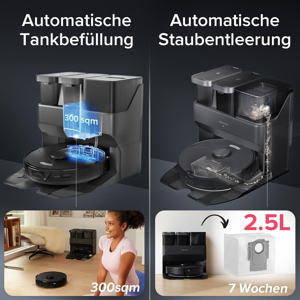 Roborock S7 Max Ultra, 5500 Pa, Selbstreinigung & App-Steuerungf