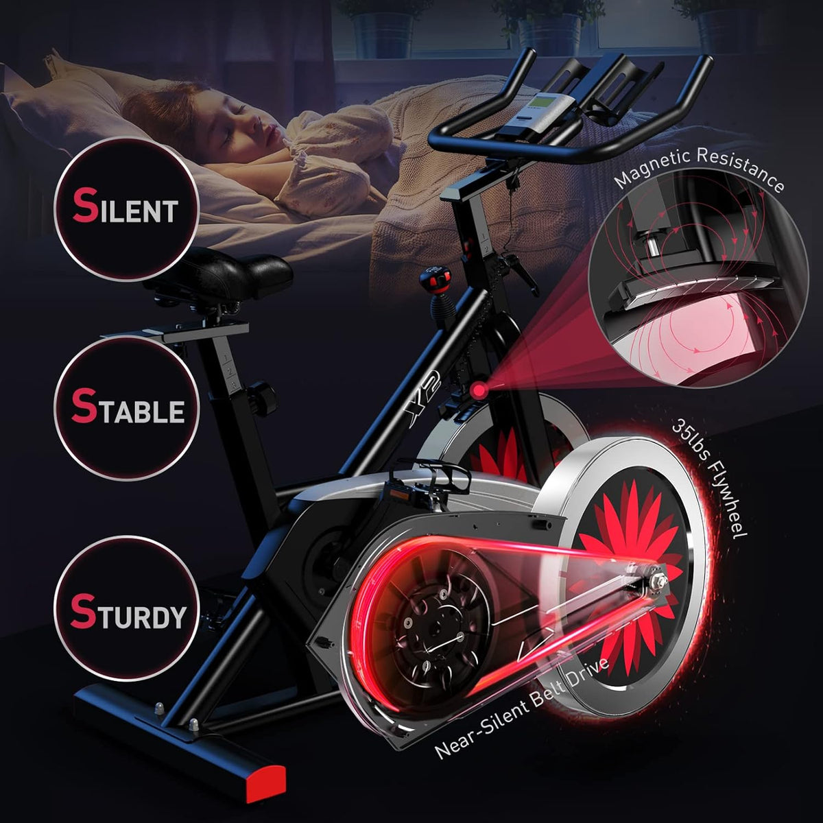 JOROTO X2 Pro: Heimtrainer mit Magnetwiderstand & LCD-Monitorl