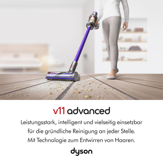 Dyson V11 Advanced Kabelloser Akku-Staubsauger für Ultimative Tiefenreinigung Nickel Violettd