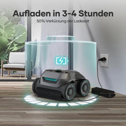 AIPER ZT6002 Poolroboter, Quad-Motor, WavePath, 3 Modi, Kabellos, Boden & Wand, bis 150㎡f