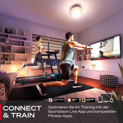 Sportstech F31s: Profi-Laufband, 4,5 PS, 16 km/h, Bluetooth & Appl