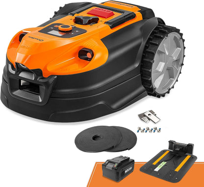 LawnMaster VBRM18AMID4R Mähroboter 800 m², ohne Kabel, WiFi & Appf
